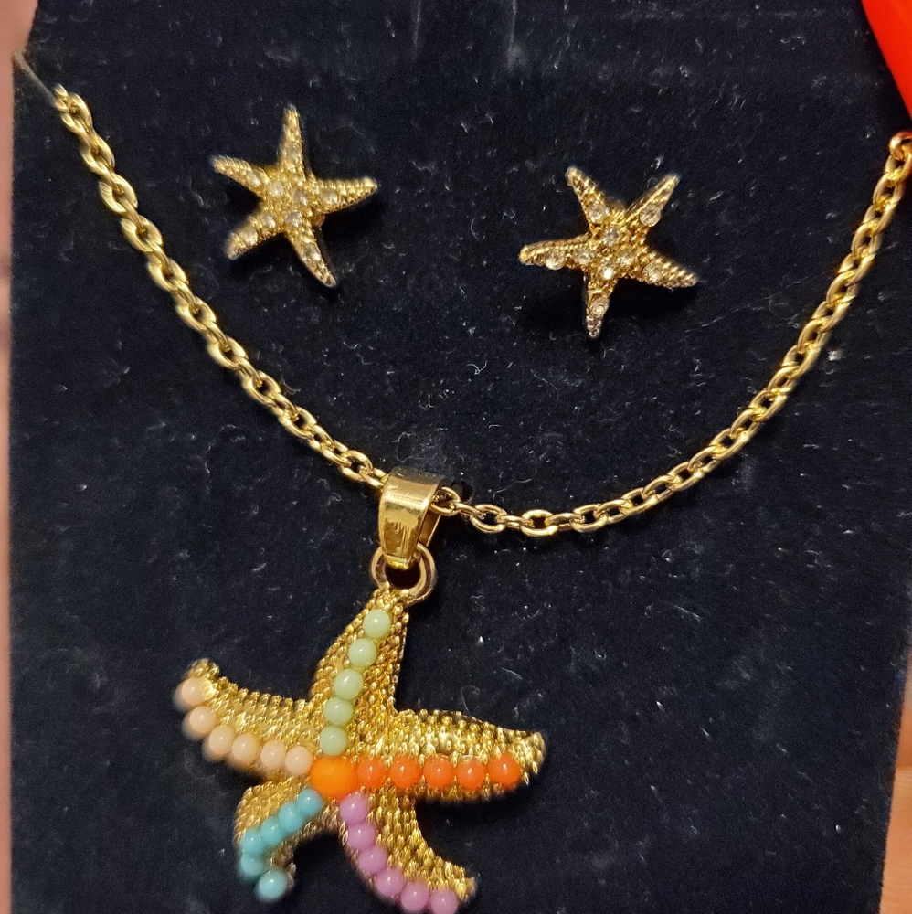 Starfish jewelry set